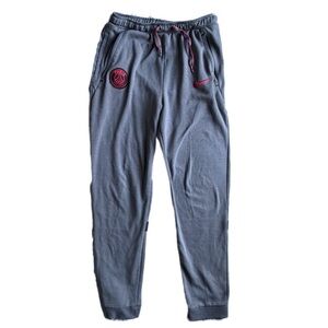 Nike Paris Saint Germain Gray Joggers with Red Accents
